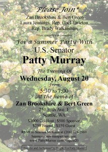 patty murray August 20 2014 Invitation